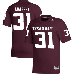 Andrew Maleski Texas A&M Aggies adidas NIL Replica Football Jersey - Maroon