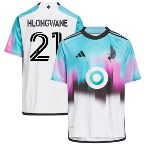 Bongokuhle Hlongwane Minnesota United FC adidas Youth 2023 The Northern Lights Kit Replica Jersey - White