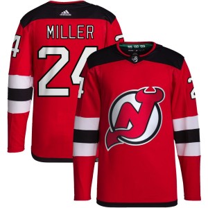 Colin Miller New Jersey Devils adidas Home Primegreen Authentic Pro Jersey - Red