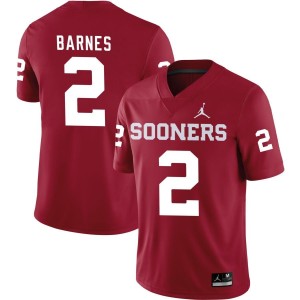 Jovantae Barnes Oklahoma Sooners Jordan Brand NIL Replica Football Jersey - Crimson