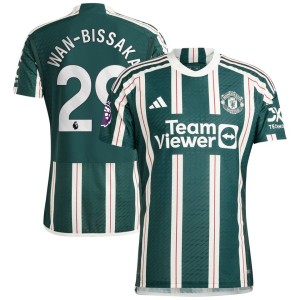 Aaron Wan-Bissaka Manchester United adidas 2023/24 Away Authentic Player Jersey - Green