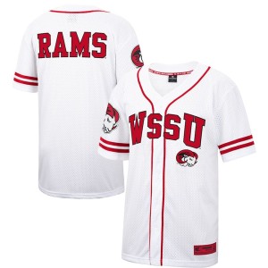 Winston-Salem State Rams Colosseum Free Spirited Mesh Button-Up Baseball Jersey - White