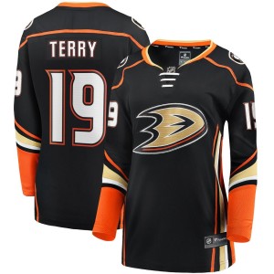 Women's Fanatics Branded Troy Terry Black Anaheim Ducks Home Team Breakaway Player Jersey