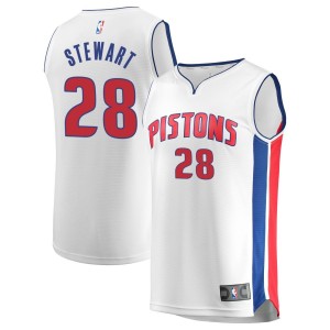 Isaiah Stewart Detroit Pistons Fanatics Branded Fast Break Replica Jersey White - Association Edition