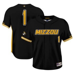 #1 Missouri Tigers ProSphere Baseball Jersey - Black