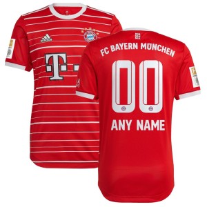 Bayern Munich adidas 2022/23 Home Authentic Custom Jersey - Red