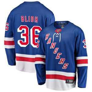 Anton Blidh New York Rangers Fanatics Branded Home Breakaway Jersey - Blue