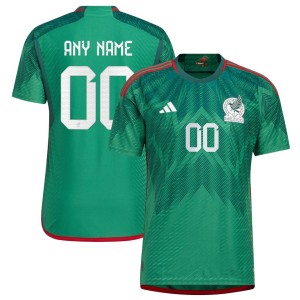 Mexico National Team adidas 2022/23 Home Authentic Custom Jersey - Green