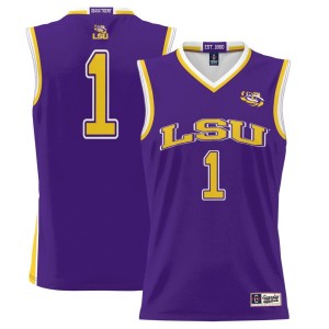 #1 LSU Tigers ProSphere Youth Basketball Jersey - Purple