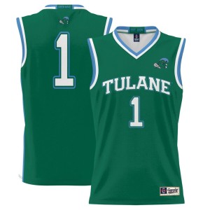 #1 Tulane Green Wave ProSphere Basketball Jersey - Green