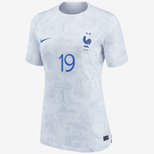 France National Team 2022/23 Stadium Away (Karim Benzema) Women's Nike Dri-FIT Soccer Jersey - White