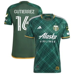 Diego Gutierrez Portland Timbers adidas 2023 Portland Plaid Kit Authentic Jersey - Green