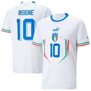 Lorenzo Insigne Italy National Team Puma Youth 2022/23 Away Replica Player Jersey - White