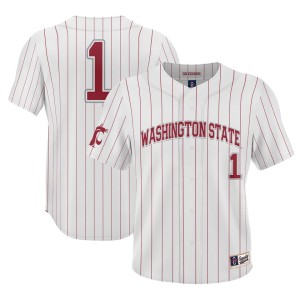 #1 Washington State Cougars ProSphere Baseball Jersey - White