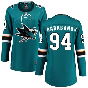 Alexander Barabanov San Jose Sharks Fanatics Branded Women's 2021/22 Home Breakaway Jersey - Teal
