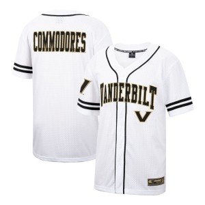 Vanderbilt Commodores Colosseum Free Spirited Mesh Button-Up Baseball Jersey - White