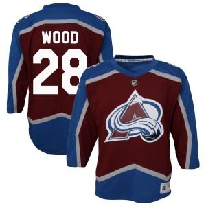 Miles Wood Colorado Avalanche Youth Home Replica Jersey - Burgundy