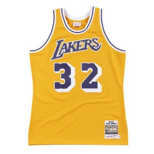 Authentic Jersey Los Angeles Lakers Home 1984-85 Magic Johnson