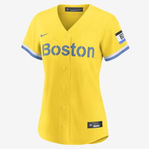 MLB Boston Red Sox City Connect (David Ortiz) Women's Replica Baseball Jersey - Gold/Light Blue