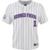 #1 TCU Horned Frogs ProSphere Youth Baseball Jersey - White
