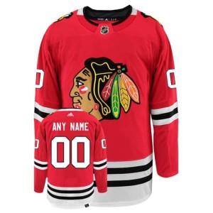 Customizable Chicago Blackhawks Adidas Primegreen Authentic NHL Hockey Jersey