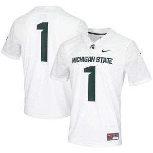 #1 Michigan State Spartans Nike Untouchable Game Jersey - White