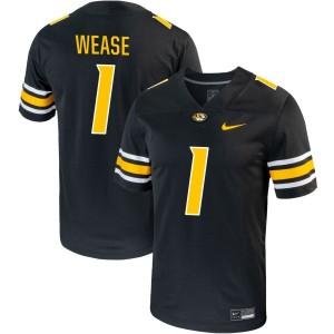 Theo Wease Missouri Tigers Nike NIL Replica Football Jersey - Black
