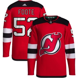 Cal Foote New Jersey Devils adidas Home Primegreen Authentic Pro Jersey - Red