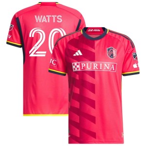 Akil Watts St. Louis City SC adidas 2023 CITY Kit Authentic Jersey - Red