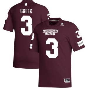 Daniel Greek Mississippi State Bulldogs adidas NIL Replica Football Jersey - Maroon