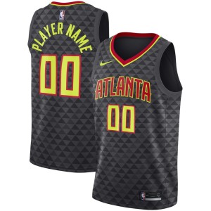 Atlanta Hawks Nike Swingman Custom Jersey Black - Icon Edition