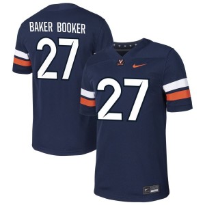Trent Baker Booker  Virginia Cavaliers Nike NIL Football Game Jersey - Navy