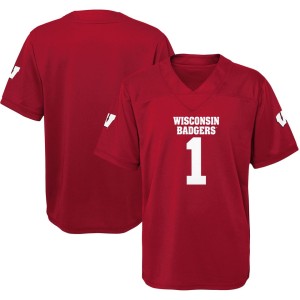 #1 Wisconsin Badgers Youth Jersey - Red