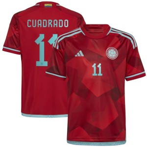 Juan Cuadrado Colombia National Team adidas Youth 2022/23 Away Replica Player Jersey - Red