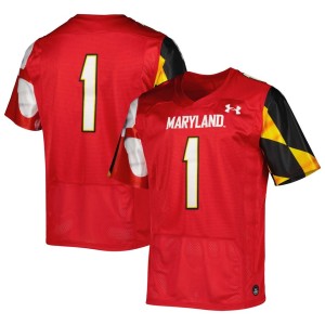 #1 Maryland Terrapins Under Armour Premier Limited Jersey - Red