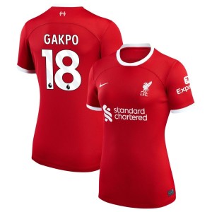 Cody Gakpo Liverpool Nike Women's 2023/24 Home Replica Jersey - Red