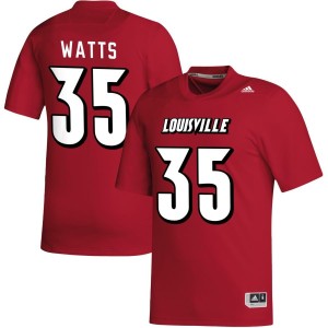 Antonio Watts Louisville Cardinals adidas NIL Replica Football Jersey - Red