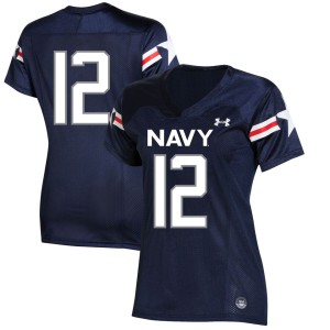#12 Navy Midshipmen Under Armour Women's Rivalry Replica Jersey - Navy