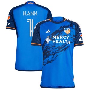 Alec Kann FC Cincinnati adidas 2023 River Kit Authentic Jersey - Blue