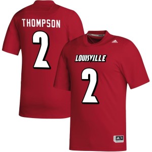 Jadon Thompson Louisville Cardinals adidas NIL Replica Football Jersey - Red