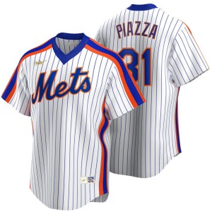 Men’s Mike Piazza New York Mets Cooperstown Collection Royal Pinstripe Replica Jersey