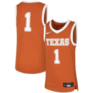 #1 Texas Longhorns Nike Youth Replica Team Basketball Jersey - Orange