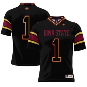 #1 Iowa State Cyclones ProSphere Youth Endzone Football Jersey - Black