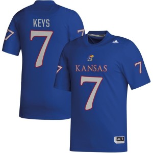 Gage Keys Kansas Jayhawks adidas NIL Replica Football Jersey - Royal
