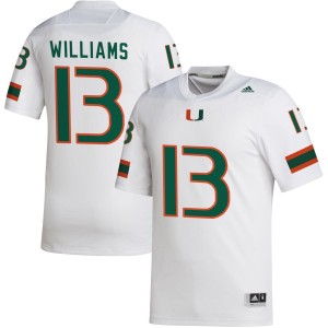 Chantz Williams Miami Hurricanes adidas NIL Replica Football Jersey - White