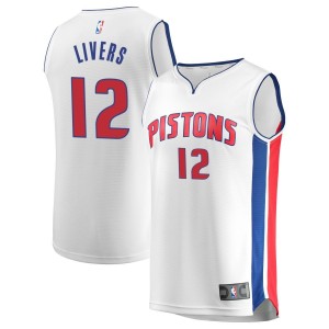 Isaiah Livers Detroit Pistons Fanatics Branded Fast Break Replica Jersey White - Association Edition