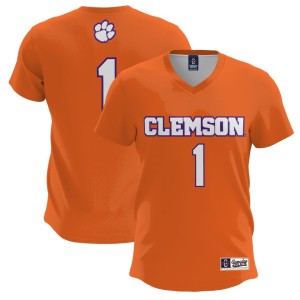 #1 Clemson Tigers ProSphere Youth Women's Lacrosse Jersey - Orange