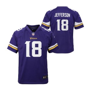 Youth Justin Jefferson Minnesota Vikings Purple Game Jersey