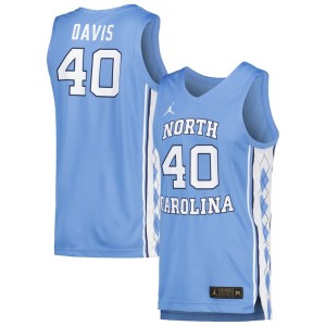 Hubert Davis #40 North Carolina Tar Heels Jordan Brand Replica Basketball Player Jersey - Carolina Blue