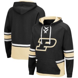 Purdue Boilermakers Colosseum Lace Up 3.0 Pullover Hoodie - Black